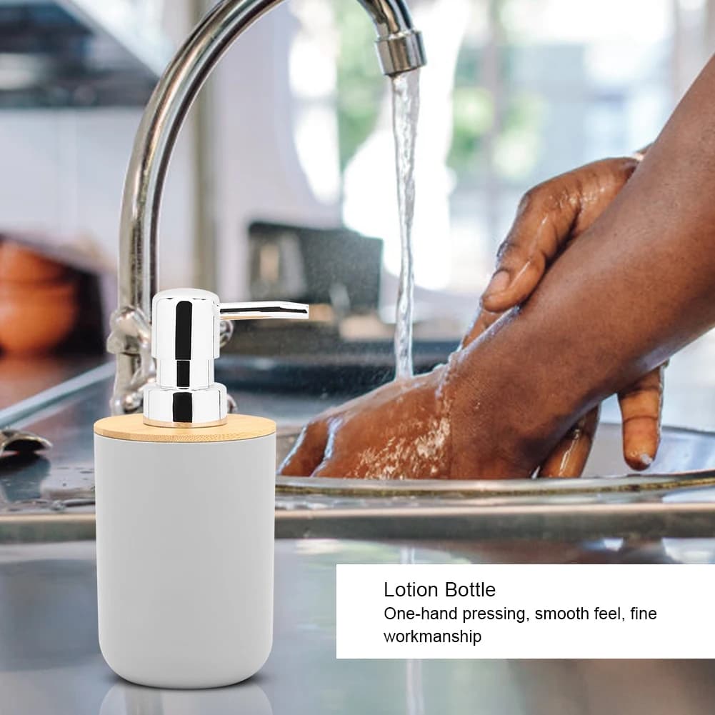 Set di Accessori per il Bagno: Porta Sapone, Porta Spazzolino, Bicchiere per Risciacquo, Flacone per Lozione, Kit Completo per il Bagno