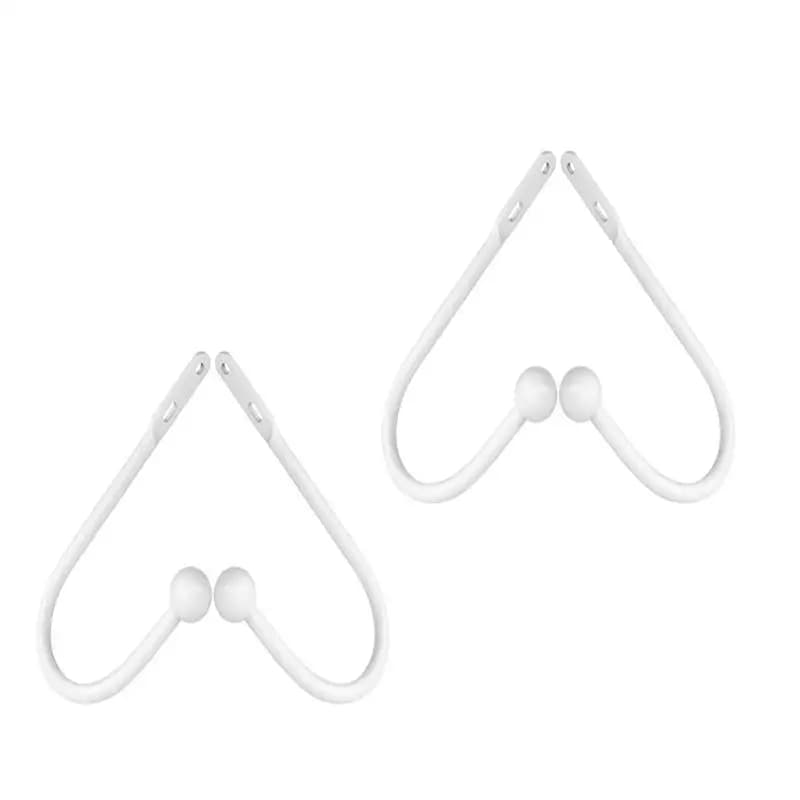 652F 2/4pcs Metal Curtain Side Holders Wall Mounted Tieback Hook Decorative Drapery Holdbacks Metal Tie Backs Easy to Use