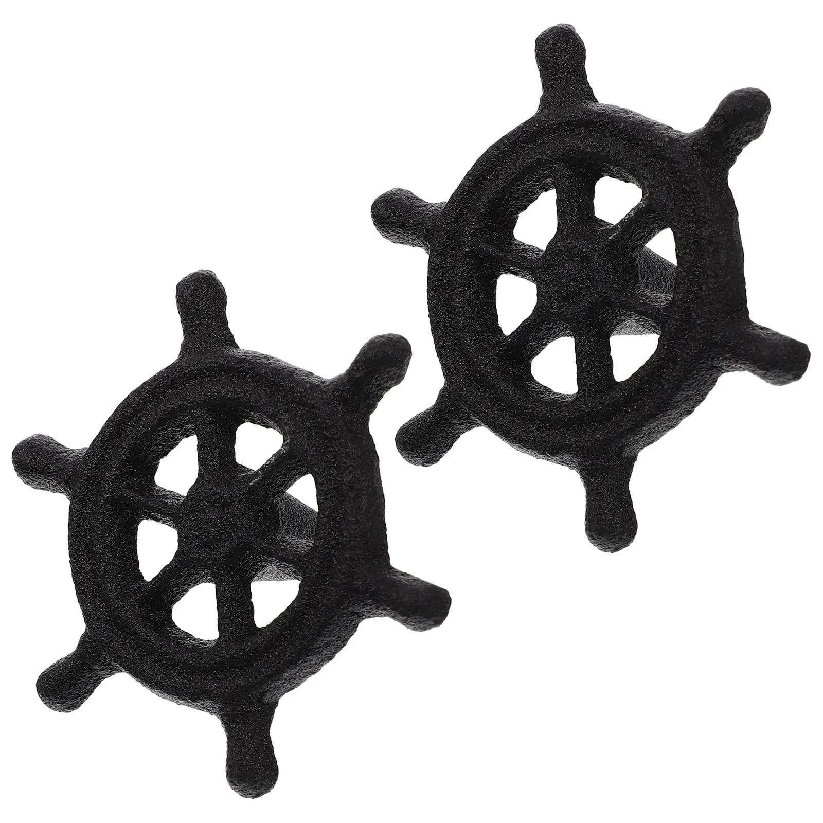 2 maniglie decorative per cassetti, pomelli per armadietti, maniglie a tema spiaggia, in ghisa nera
