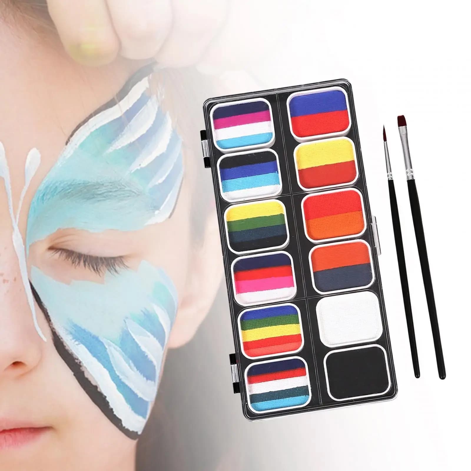 Set di pittura per il viso e il corpo, 12 colori, pratico e facile