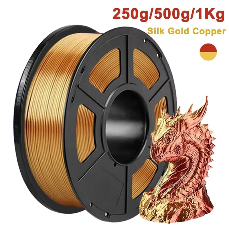3D Printer Filament PLA Silk Gold Copper Double Color 250g 500g 1Kg Two-tone Copper Glod 1,75mm 3D Printing Material PLA