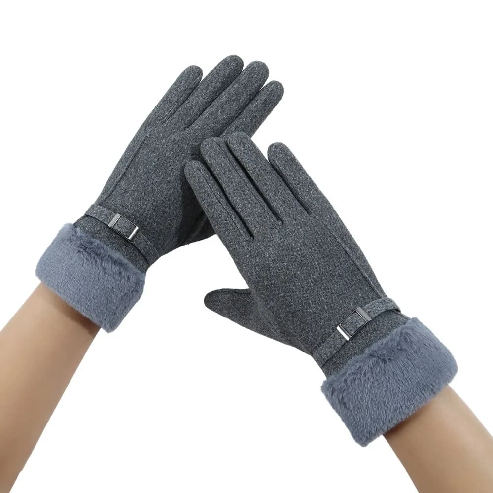 Warm Winter Women Gloves Cold-proof Touch-screen Full Finger Mittens Windproof Comfortable Plush Driving Gloves Skiing