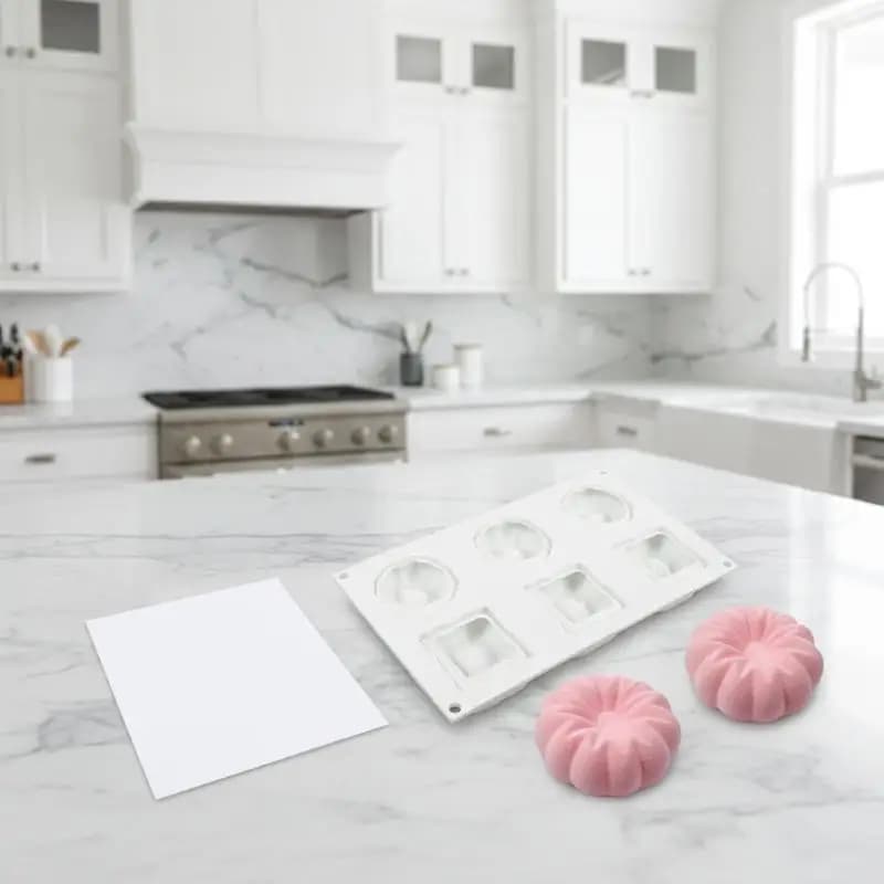 Stampo in Silicone per Torte Mousse a Forma di Cuscino, Design 3D a Pallina di Lana, Antiaderente, per Utensili da Forno Creativi per Dolci