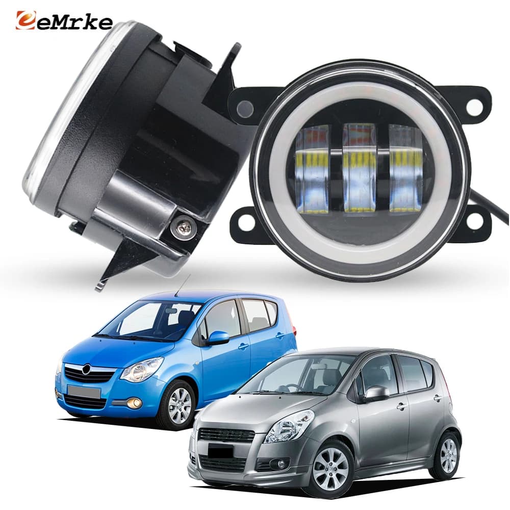 Led Luz de niebla Fendinebbia DRL Lente Giallo Indicatore di direzione Anello per Opel Vauxhall Agila MK2 H08 Suzuki Changhe Splash 2008-2014
