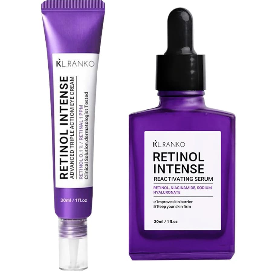 Cream for triple-action eyes intense advanced to anti-aging retinol for thin lines – Illuminates the eyes and serum face for skin