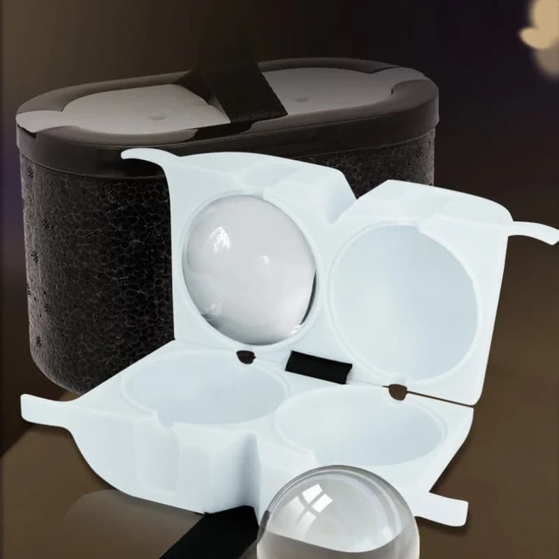 Silicone Ice Cubel Maker whisky Ice Ball Maker stampo Clear Sphere Cube Tray Mold Large 2.4 pollici Round Ice Box Mold