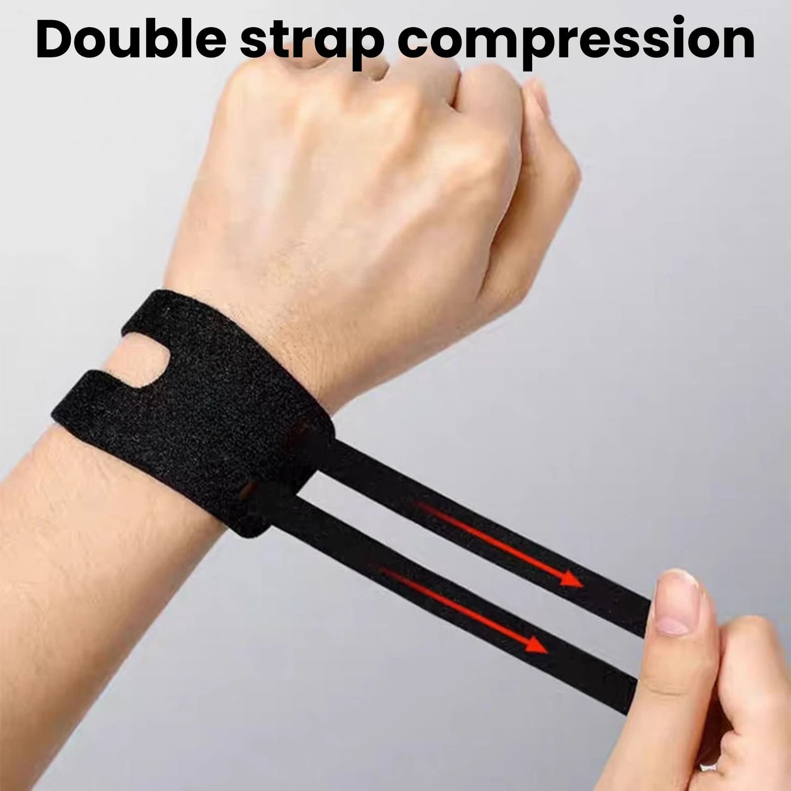 Cintura di supporto per tutore per polso ulnare regolabile TFCC Compressione Rring Pad Manicotto di supporto per polso Tendinite Cura del polso Sollievo dal dolore