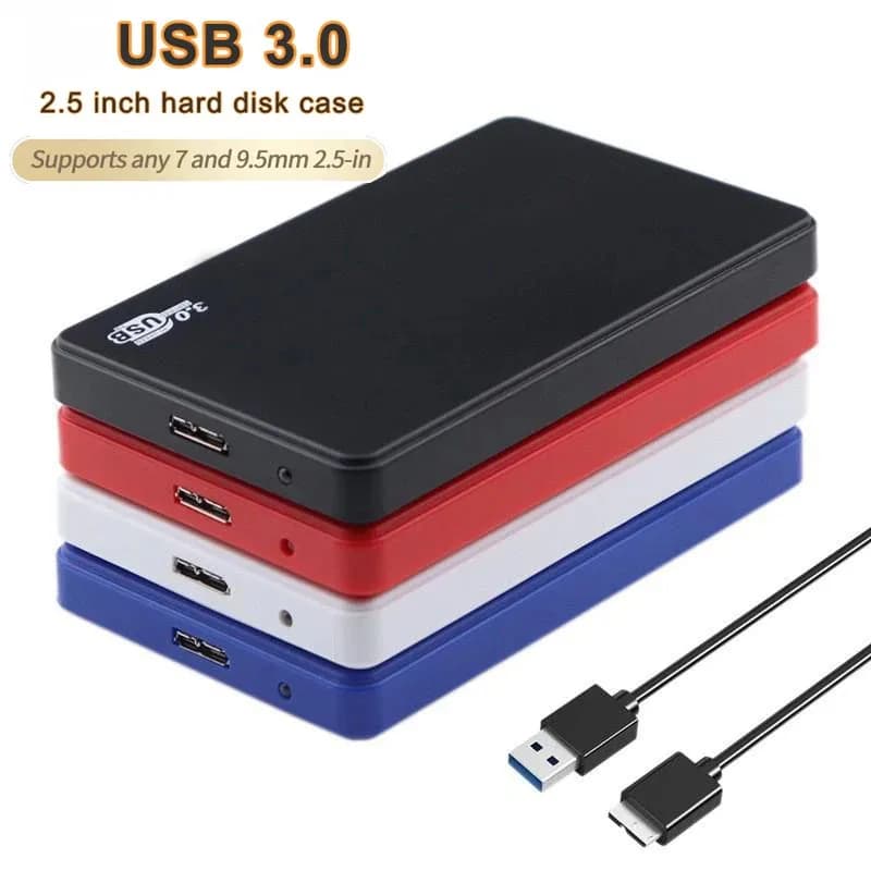 Custodia per disco rigido USB da 3,0 a 2,5 pollici Custodia per disco rigido SATA HDD SSD Scatola per disco rigido esterno da 5 Gbps per PC portatile Smartphone PC portatile