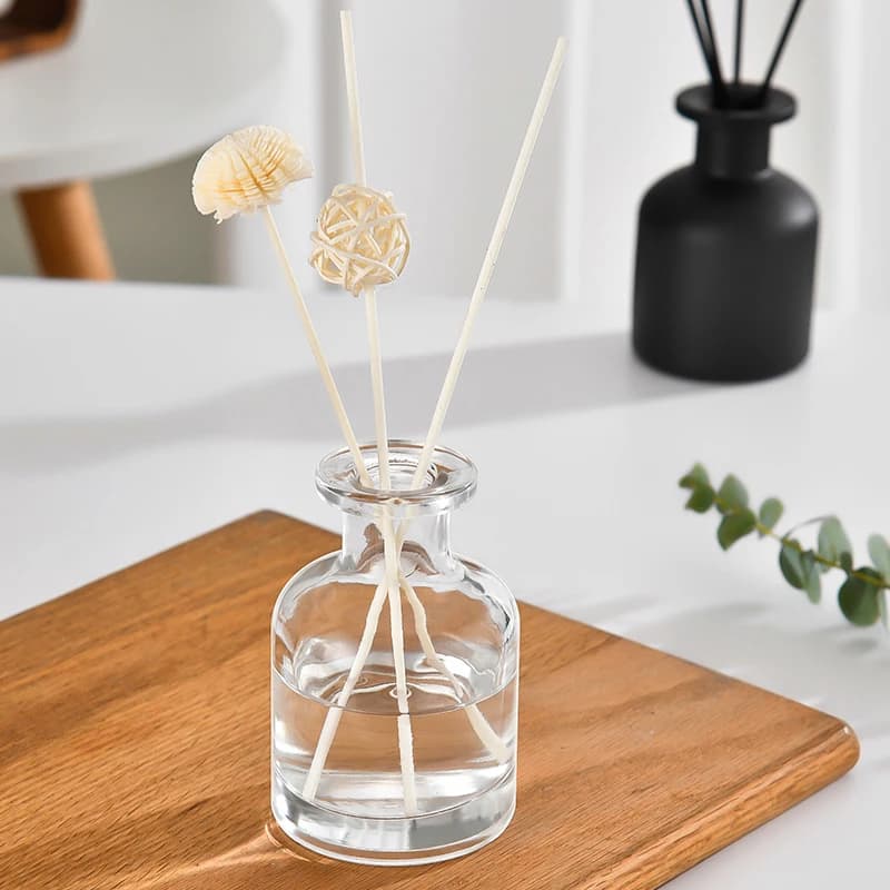 Nuovo Diffusore di Fragranza per la Casa da 50ml, Bottiglia in Vetro per Regali, Diffusore a Bastoncini per Oli Essenziali