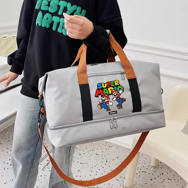 Super Marios Anime travel bag, waterproof sports bag for women, fitness bag for men, shoulder bag, birthday gift