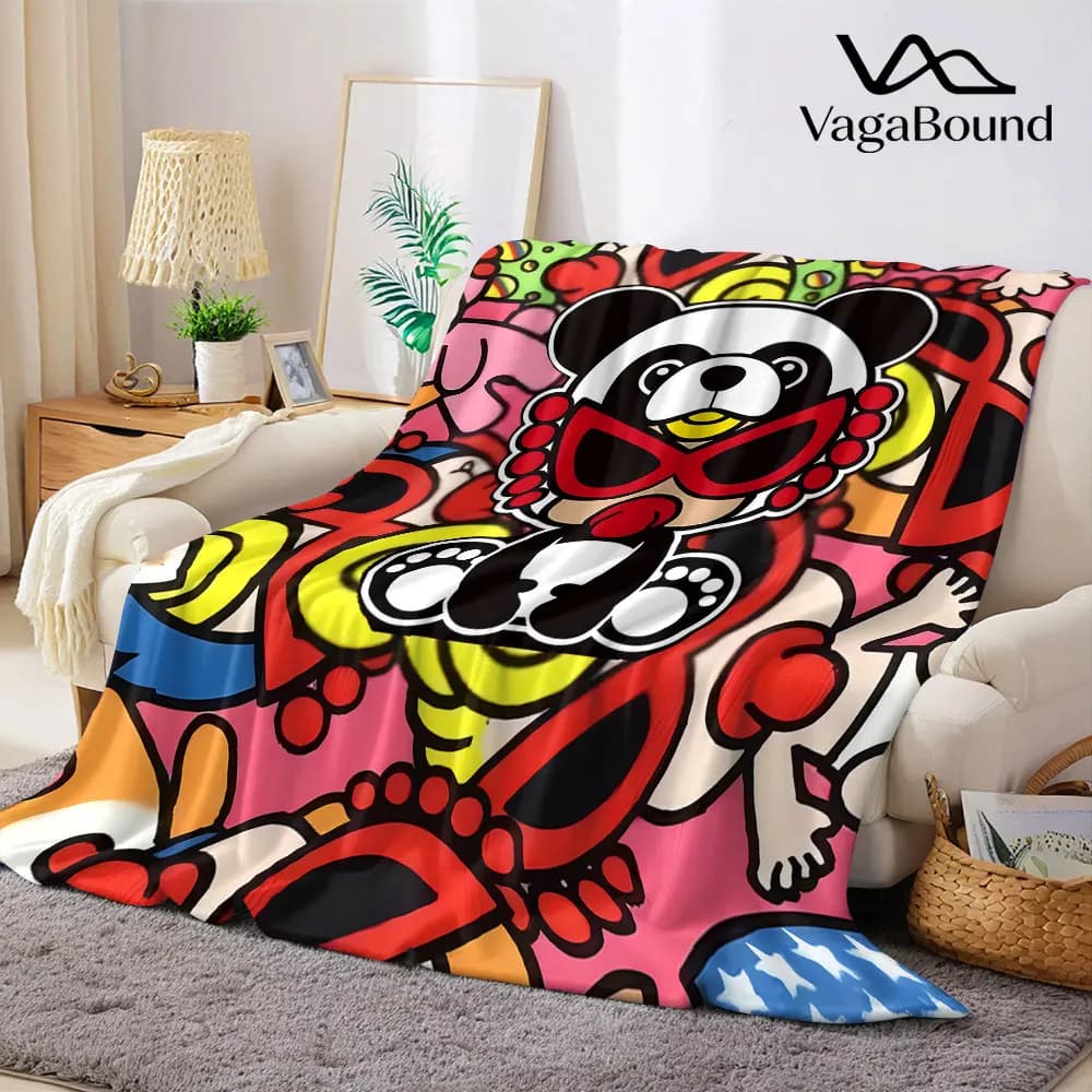 H-Hysteric-s M-Mini Flannel Blanket Warm Soft Halloween Christmas Couch Warm Cozy Decorative Decor Gift for All Season