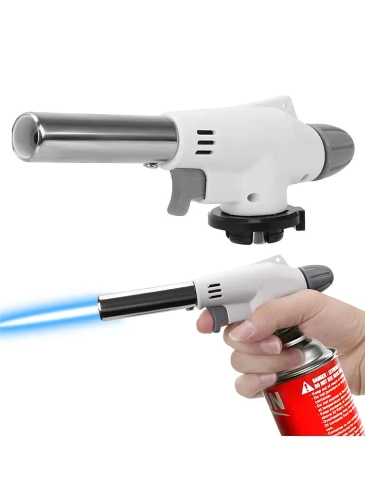 Portable Outdoor Gas Torch High Temperature Igniter Charcoal Lighter Barbecue Burner Cooking Heating Tool