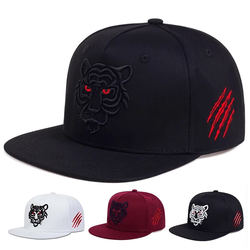Cappelli hip-hop con ricamo tigre unisex Primavera e autunno Berretti da baseball casual sportivi regolabili per esterni Cappello per protezione solare