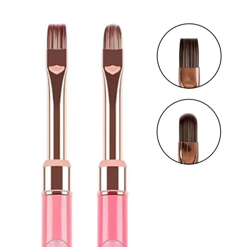 Penna Gel UV Rosa per Unghie, Pennello per Fototerapia, Pennello per Pittura e Disegno su Unghie Acriliche, Strumento Professionale per Manicure