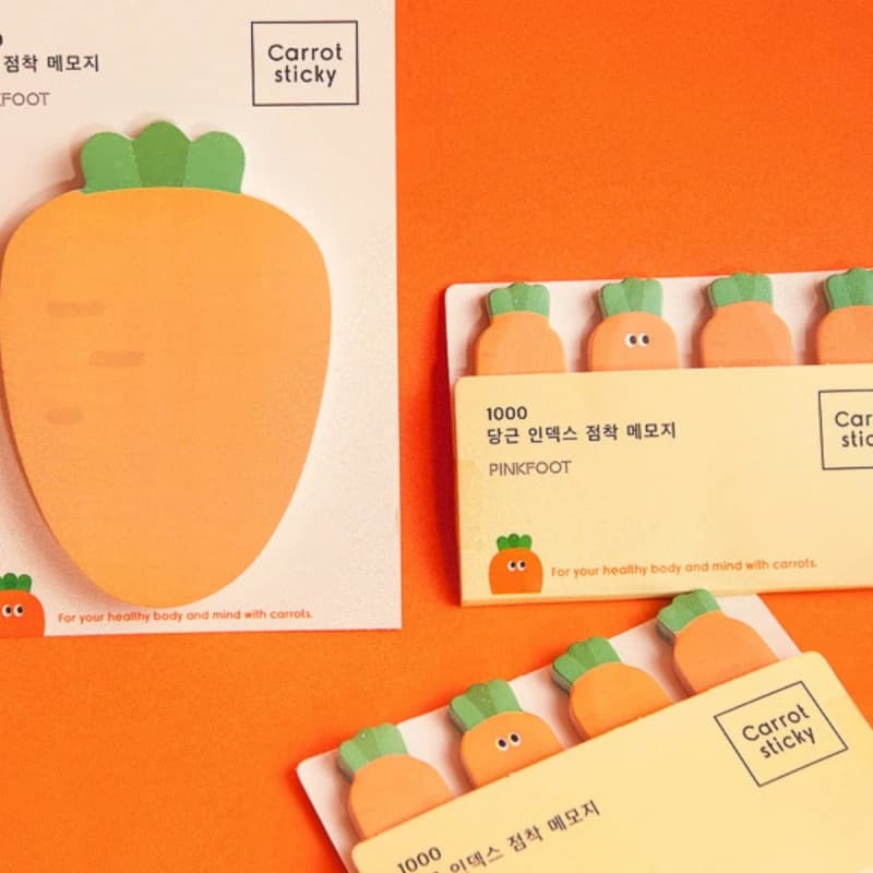 Divertenti e carini foglietti adesivi a tema carota Nota per promemoria in stile Ins per studenti Cancelleria carina per studenti