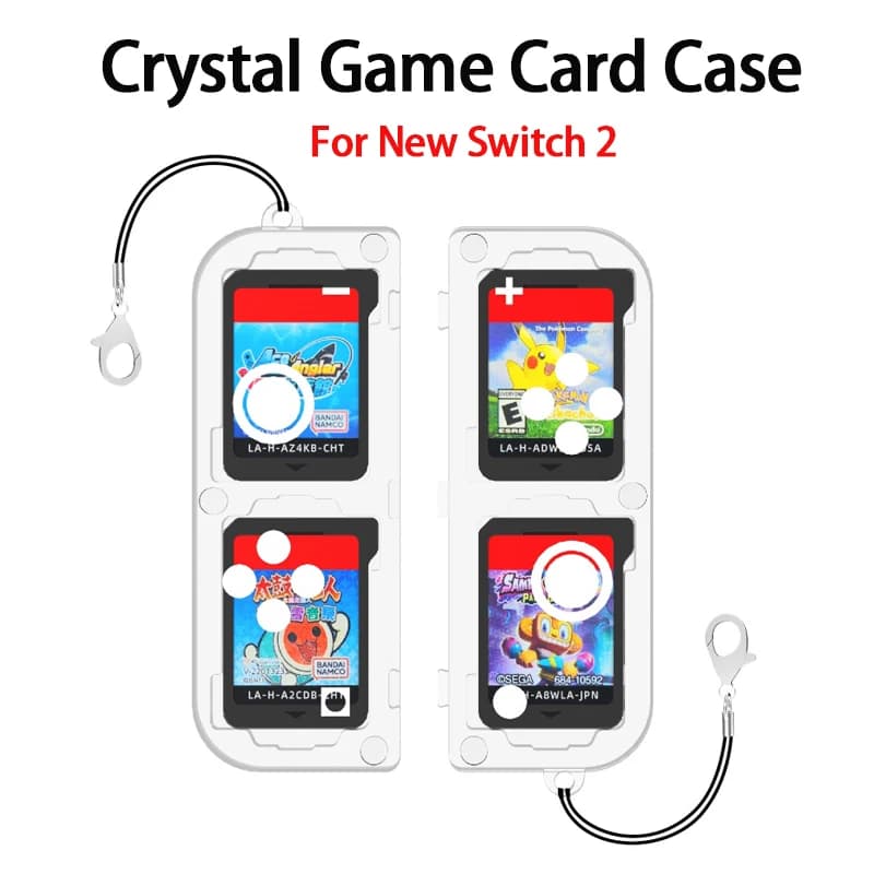 Scatola Protettiva per Schede di Gioco per Switch 2, Organizzatore Trasparente per Giochi, Custodia per Accessori Switch