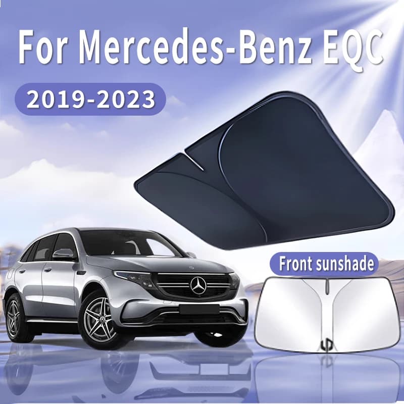 Visiera parasole pieghevole per Auto per Mercedes-Benz EQC 2019 ~ 2023 parabrezza anteriore parasole isolamento termico raffreddamento estivo accessori Auto