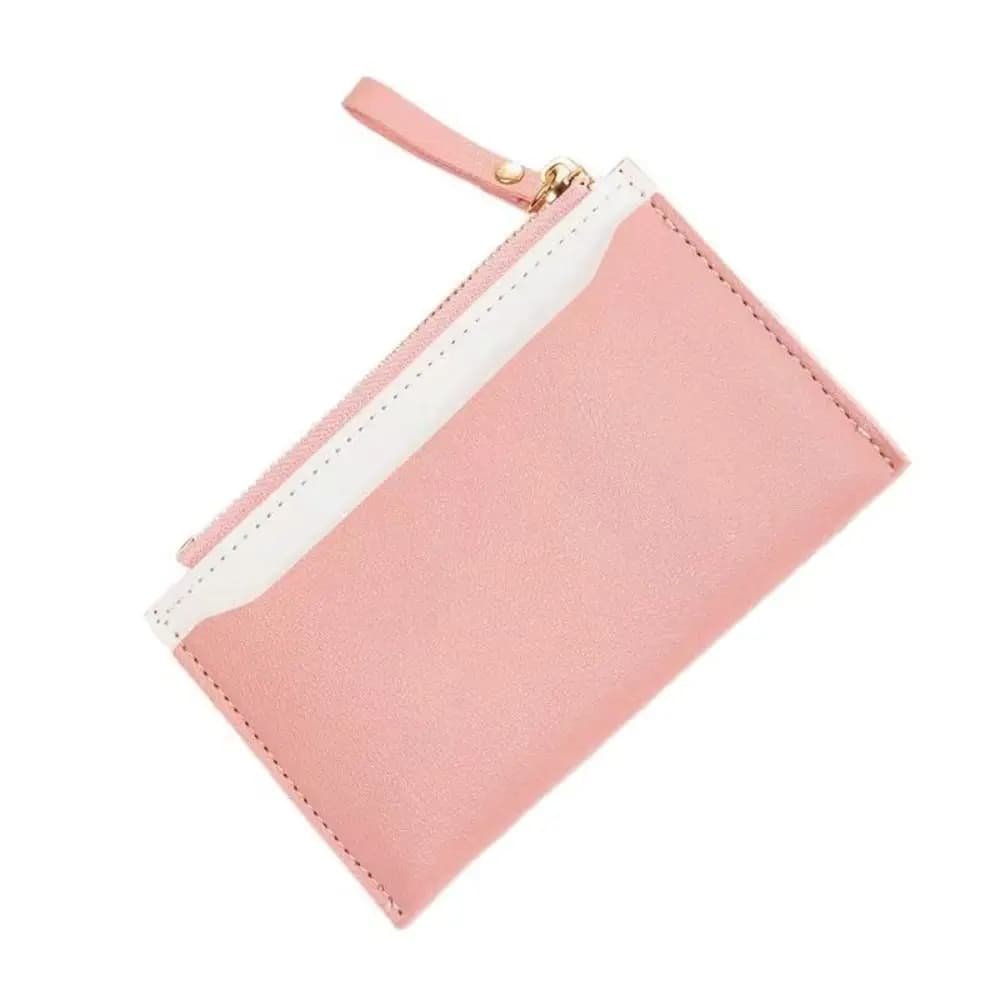 Portable PU Leather Women Coin Wallet Multi-card Slot Waterproof Card Bag Ultra-Thin Short Wallet Daily Use
