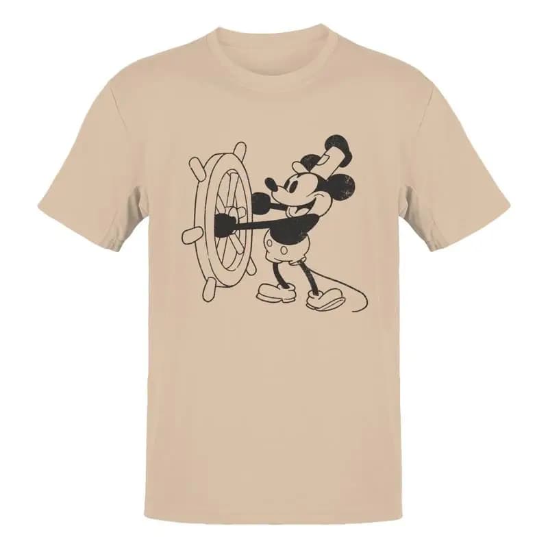 Maglietta da uomo vintage Cartoon Mouse al timone