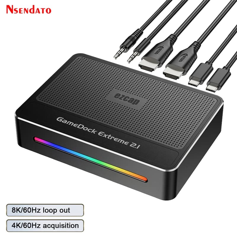 Ezcap364 GameDock Extreme 8K USB 3.2 Type C HDMI Scheda di acquisizione video e audio 4K 60hz per PS5, videocamera e streaming live
