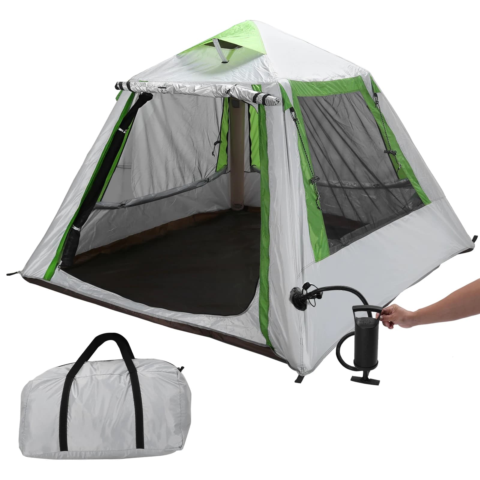 Tenda da campeggio per 2-3 persone, facile da montare, tenda pop-up in tessuto Oxford impermeabile con finestre in rete per escursionismo, alpinismo e viaggi