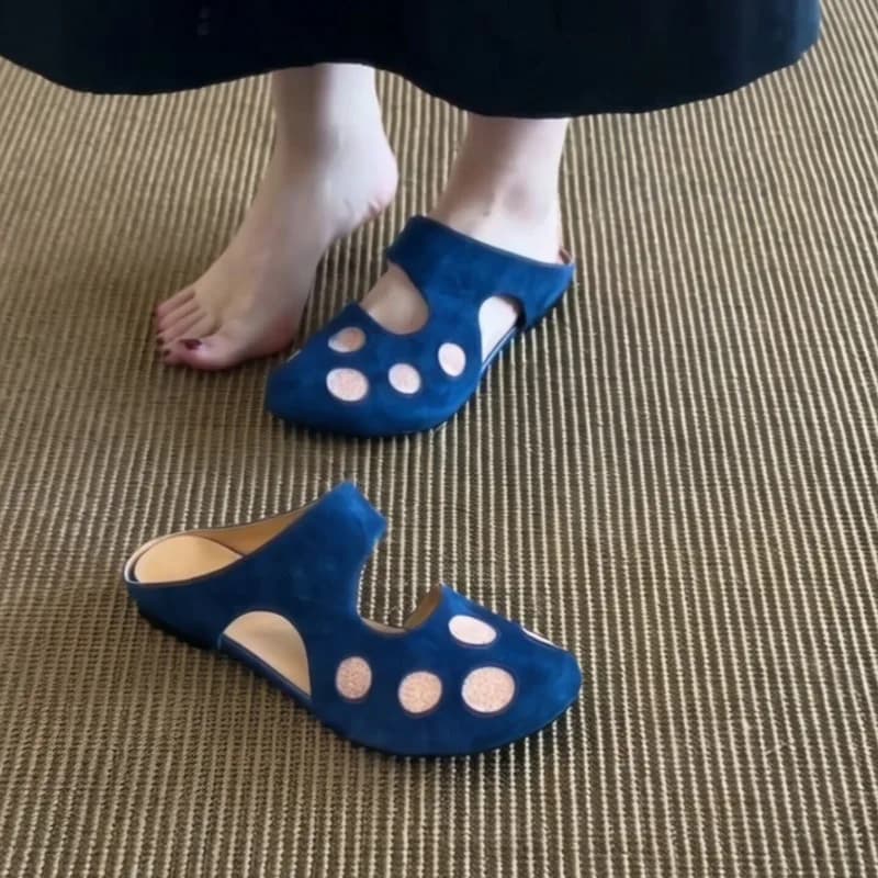 French Baotou semi-slippers women's 2026 summer new wear slip-on fashion sandals