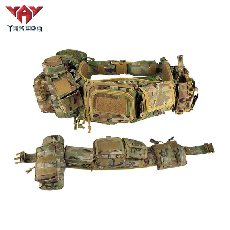 Yakeda Molle Pockets Pouches Gear Hunting Waist Security Tactical Belt Padded Patrol Belt