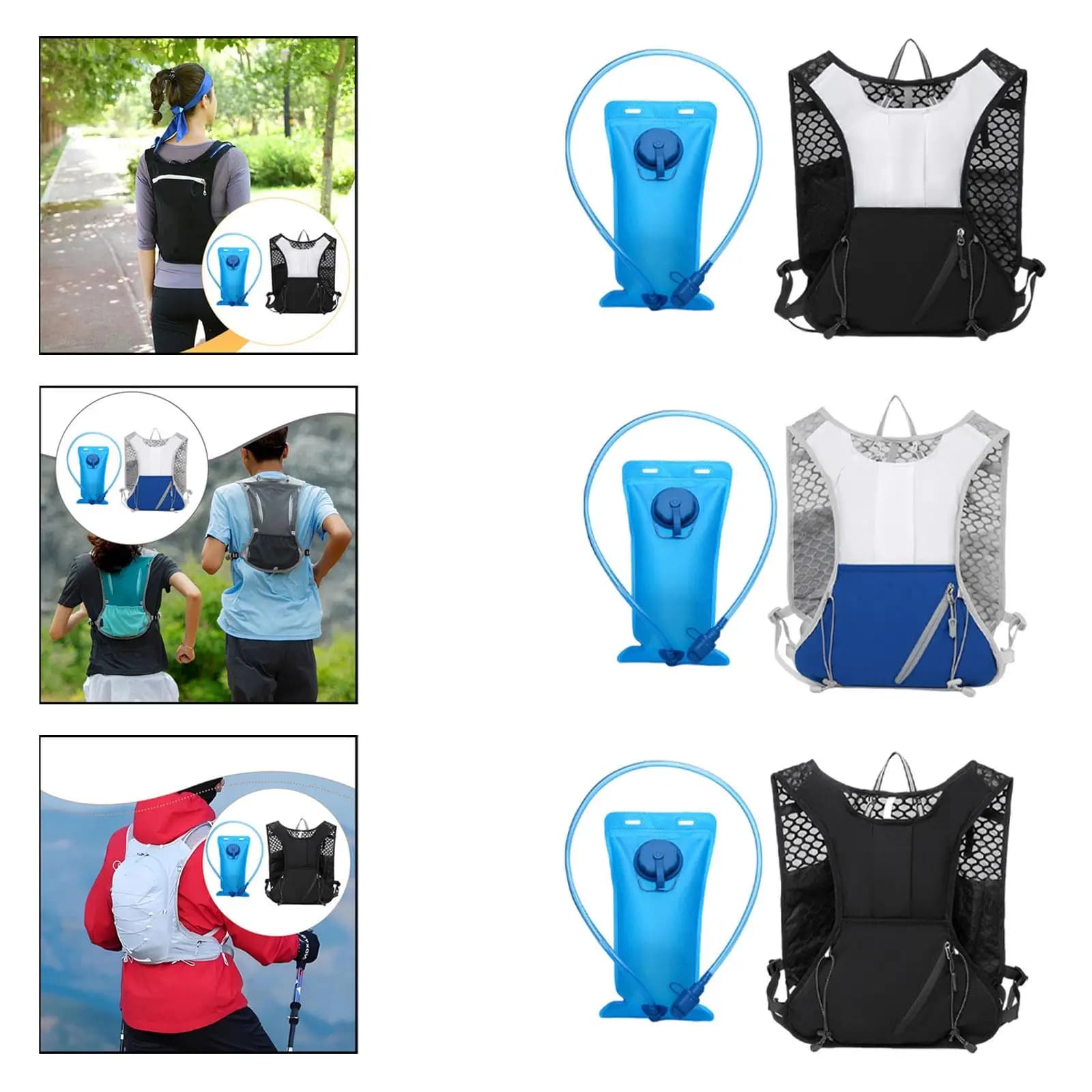 Multifunctional Running Backpack in Polyester for Marathoners, Mountaineers, Corridors and Hiking