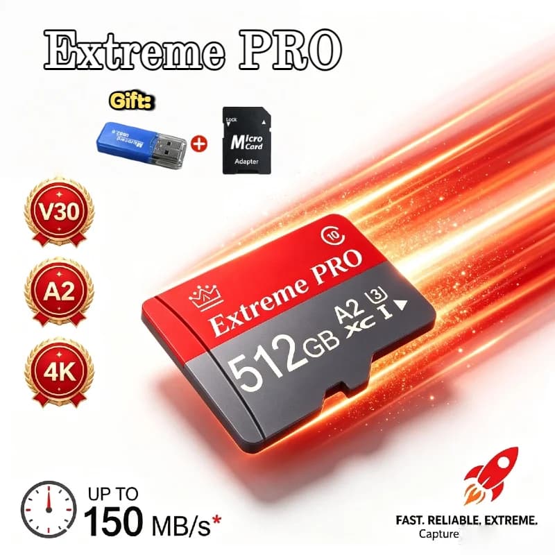 Reliable Micro TF SD Card 128GB 256GB Class 10 Fast Read Write for Security Camera Pro Max Plus Speed Xtreme Unit