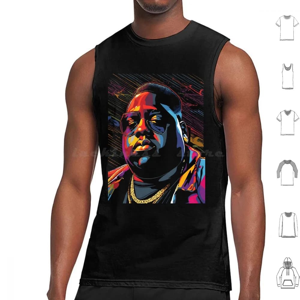 Biggie, The Notorious Big Canotte Senza Maniche, Magliette Senza Maniche Biggie The Notorious Big Rap Hip Hop New York Gangsta Life After Death