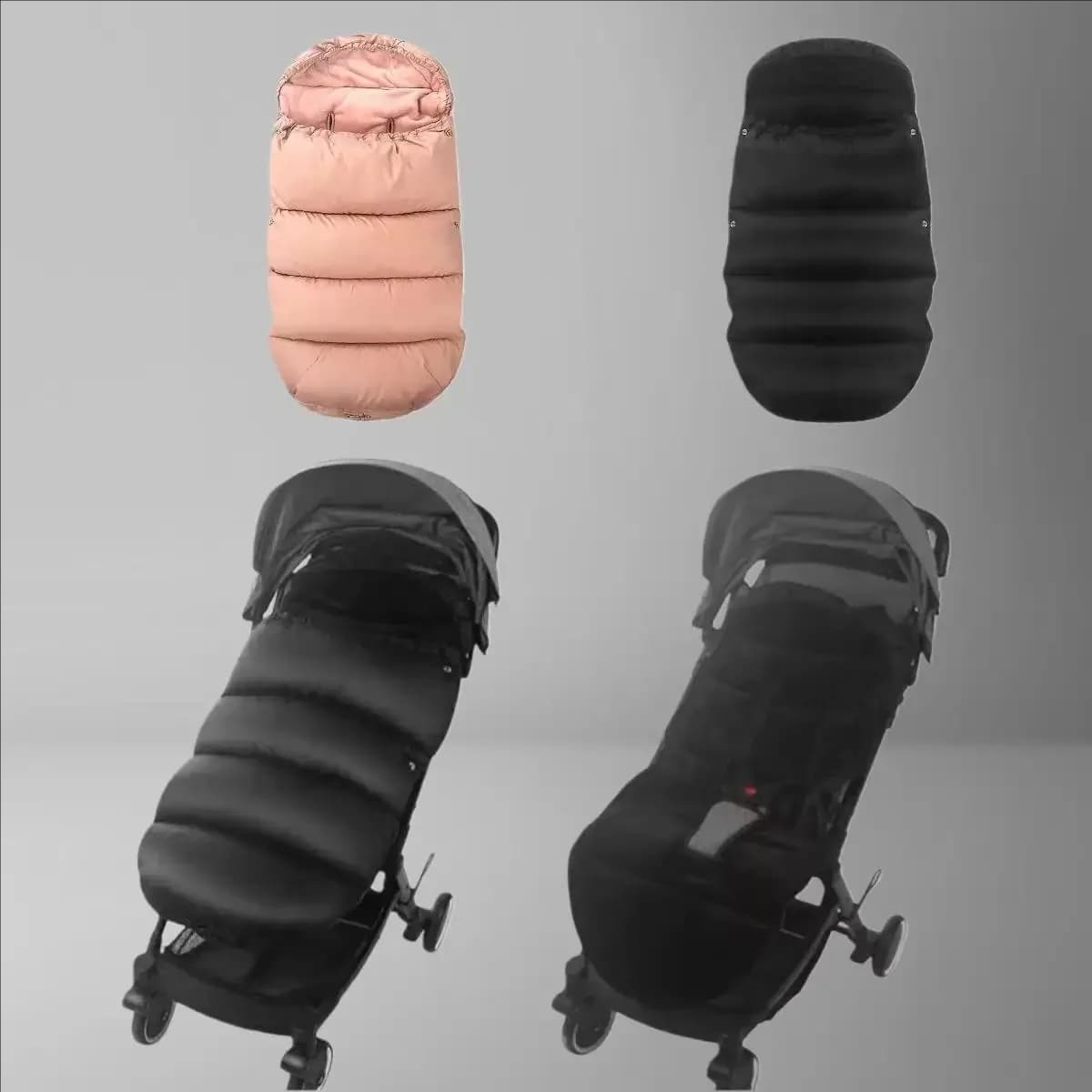 Winter fur bag thickened warm sleeping bag for kids baby bag anti-wind waterproof foot cover for stroller