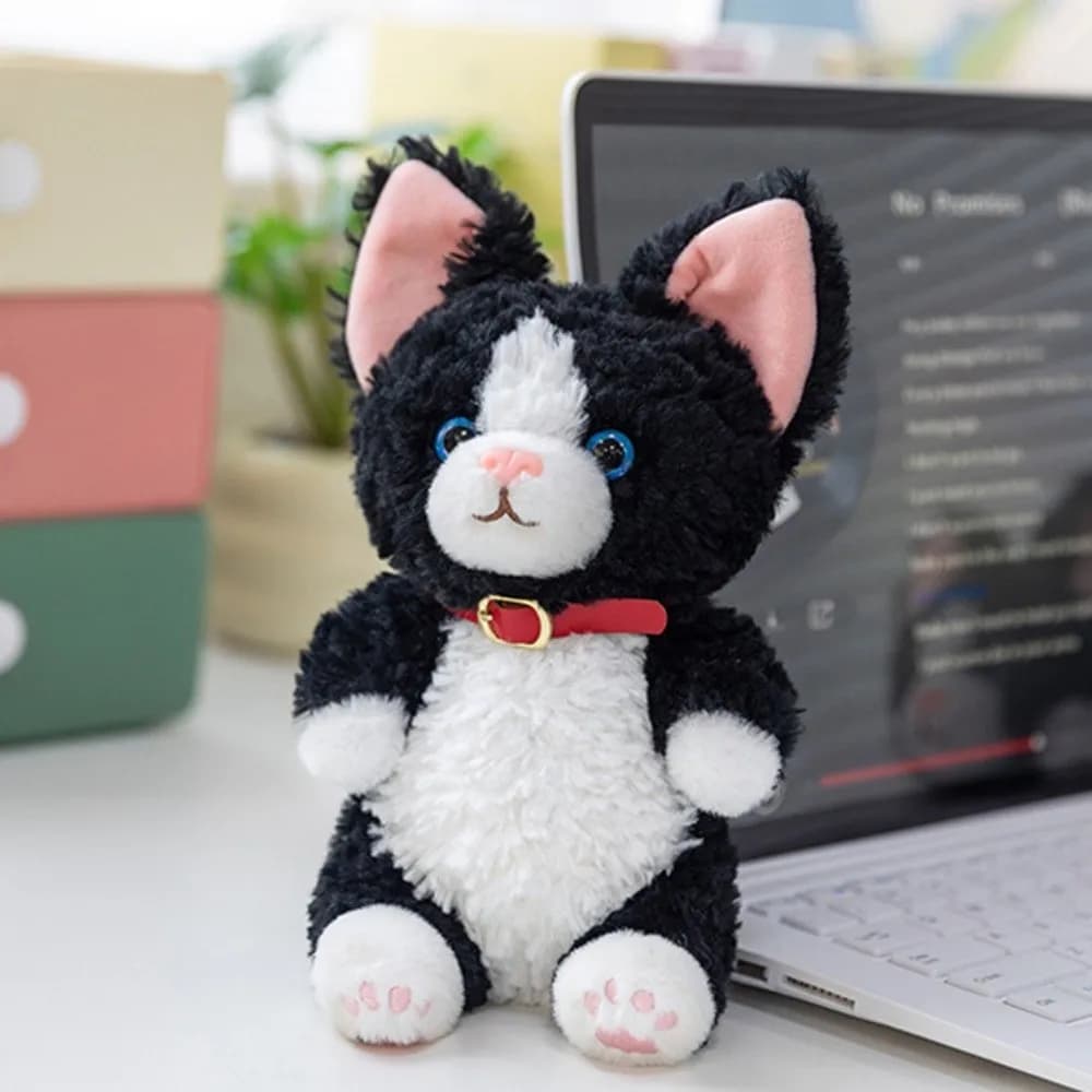Polso imbottito gatto riccio bambola ciondolo animale soffice gatto riccio peluche portachiavi comfort cartone animato bambola di peluche gatto riccio tedesco