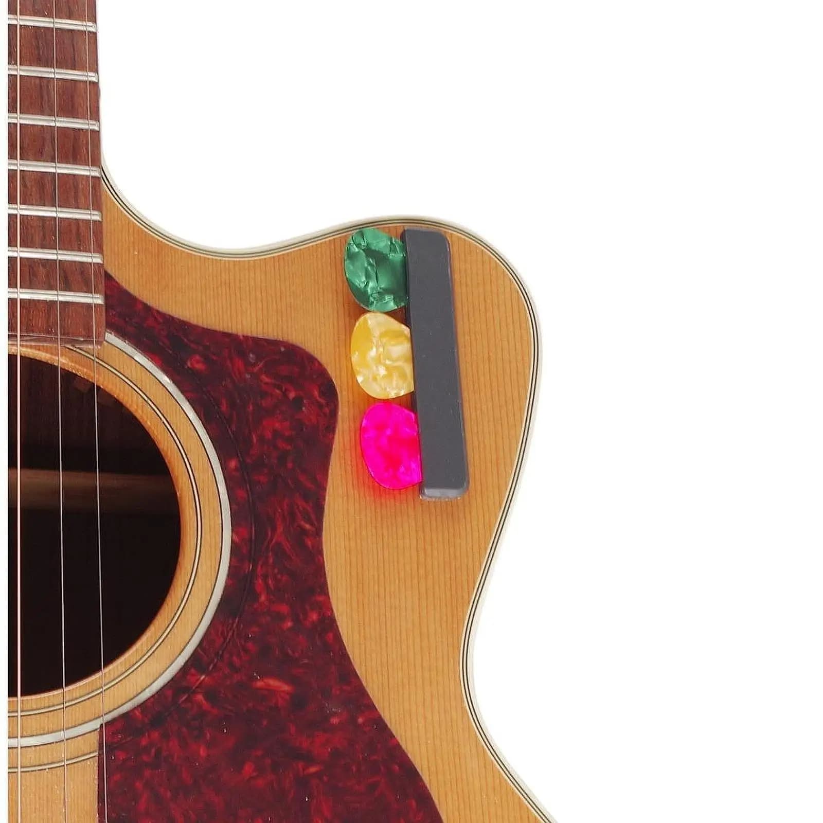 Guitar Pick Display Case with 3 Guitar Picks Portable for Guitarist Musician