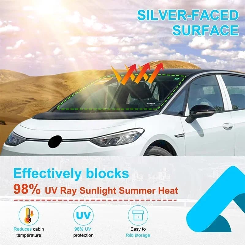 Suetlcoity Per Volkswagen ID.3 2019-2024 Nastro Argento Auto Parabrezza Anteriore Anti-Uv Parasole Interni Accessori Auto