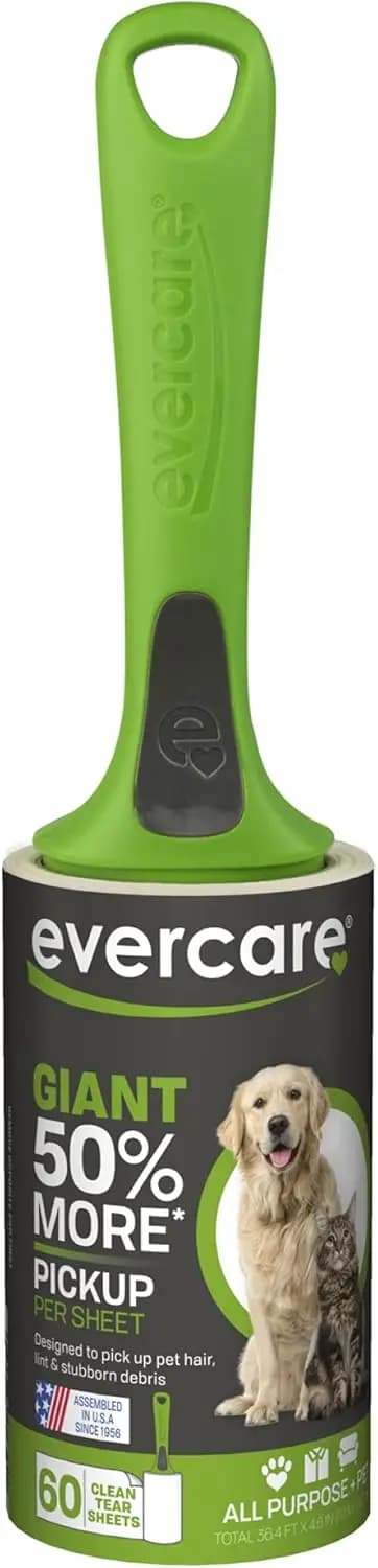 Giant Lint Roller, 60 Layers Per Roll, Pet Hair Remover, Green