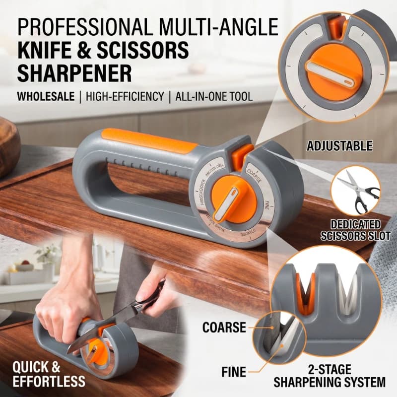 Knife Sharpener 6 in 1 Adjustable Angle Kitchen Grinding Machine Professional Knife Scissors Sharpening Tools Home Kitchen Knift