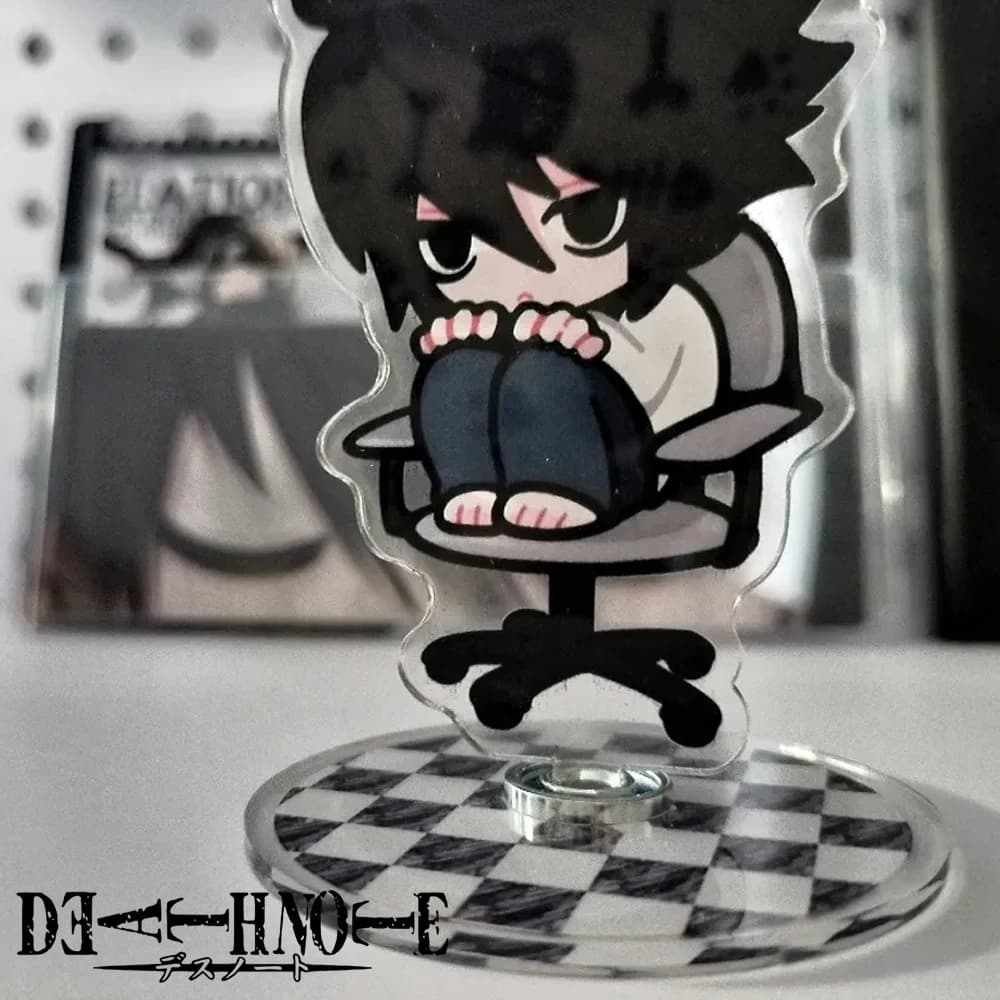 Anime Death Note Cosplay L.Lawliet - Espositore da Tavolo in Acrilico, Decorazione da Scrivania, Oggetto da Collezione Unisex