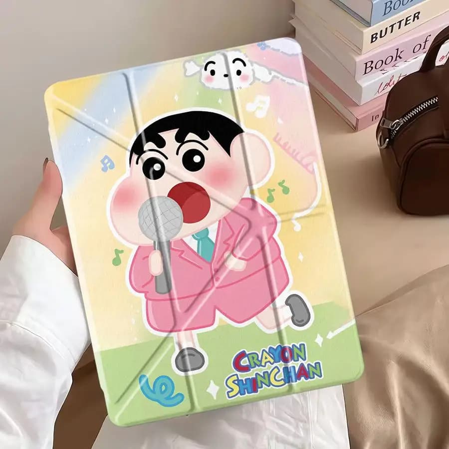 Custodia per Tablet Anime Carina di Crayon Shin-chan per iPad Mini 6 7 Pro 2025 Pro 11th 10th 9th 8th 7th 12.9 pollici Air 4 5 M3 M2 1 2 M4