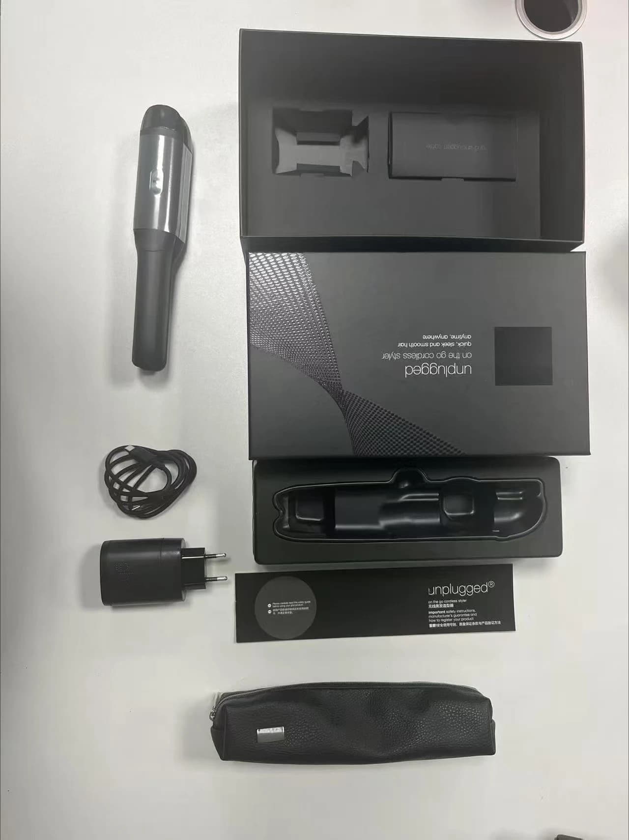 Suitable for GHD wireless smooth hair clip, portable hair curling tool, straight plate clip for curling iron
