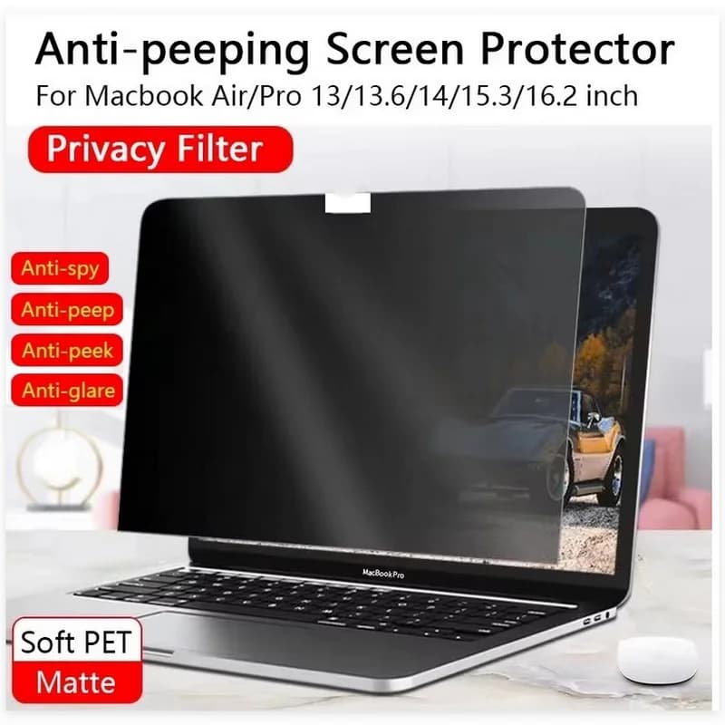 Protezione schermo anti-peeping per MacBook Air 13 13.6 15 M1 M2 Pro 14 16 2023 Anti-peek Anti-spia Pellicola antiriflesso Filtro privacy