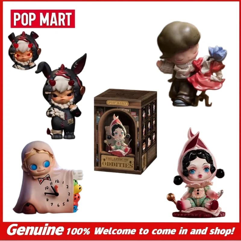 New Pop Mart The Attic Of Oddities Series Blind Box Figure Cute Collectible Toy Desktop Ornament Birthday Halloween Gift For Fan