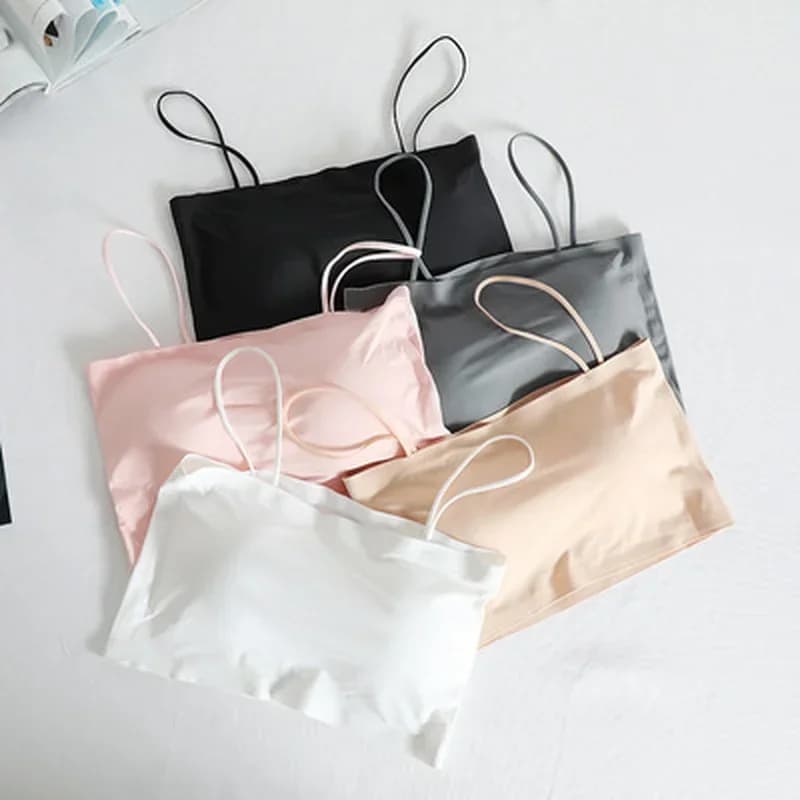 Nuovo Reggiseno a Fascia Comodo e Semplice per Ragazze, Senza Ferretto, con Design a Schiena Bella
