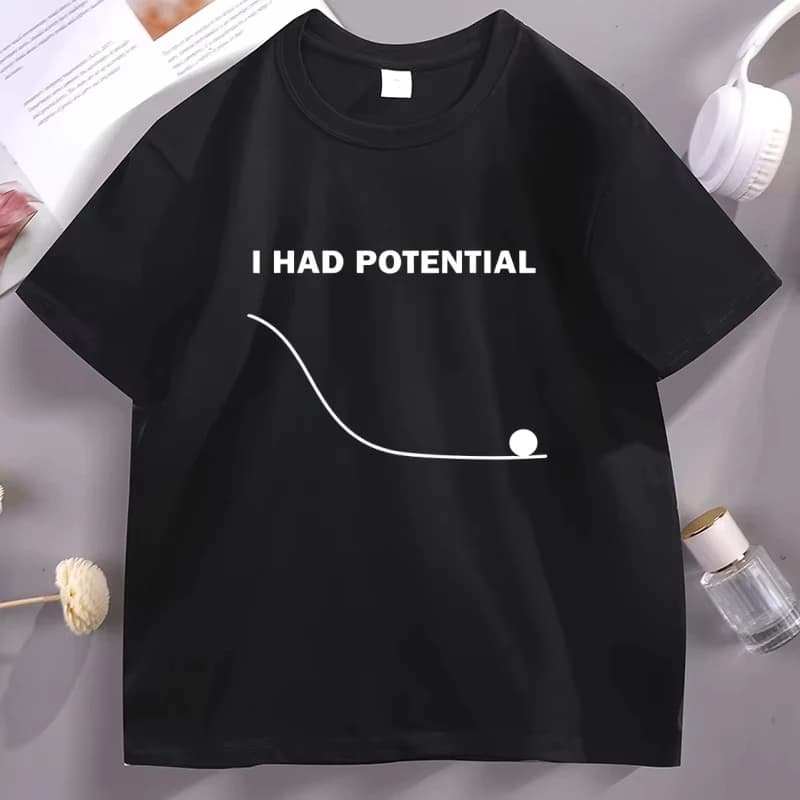 Dr Grace's I Had Potential T-Shirt Uomo Donna Project Hail Mary Tshirt Casual in cotone a maniche corte con scollo rotondo T-shirt Top