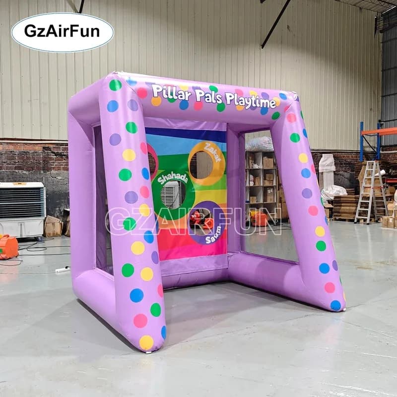 Inflatable Archery Target Game Frame,Axe Throwing Game Inflatable Velcro Dart Shooting Game for Kids Shower Party Event Rental
