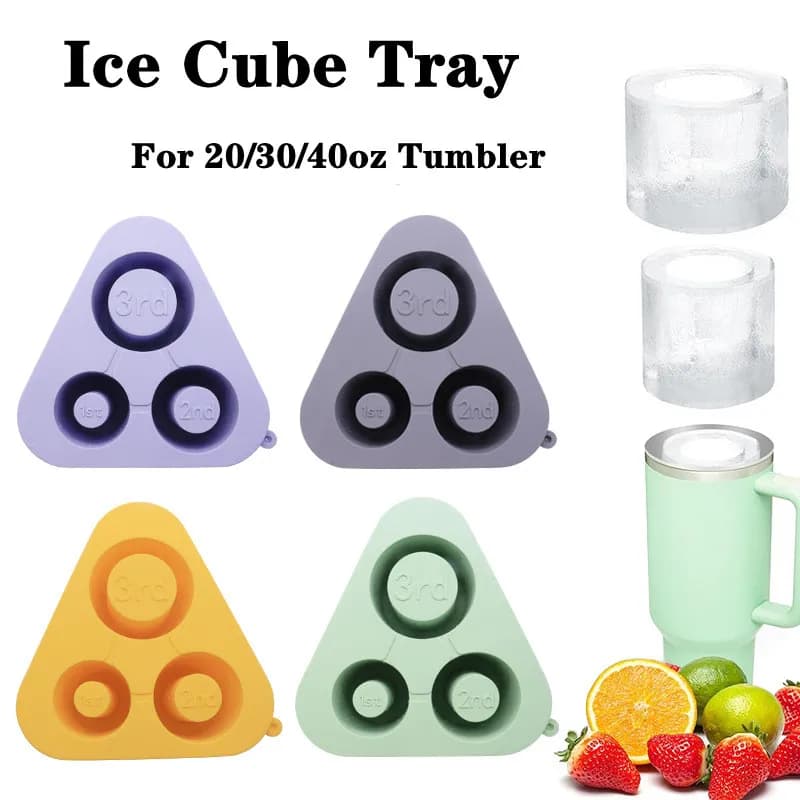 Nuovo vassoio per cubetti di ghiaccio per Stanley bicchieri per bicchieri da 20/30/40 once stampi per cubetti di ghiaccio riutilizzabili in Silicone con coperchio macchina per il ghiaccio per succhi di bevande