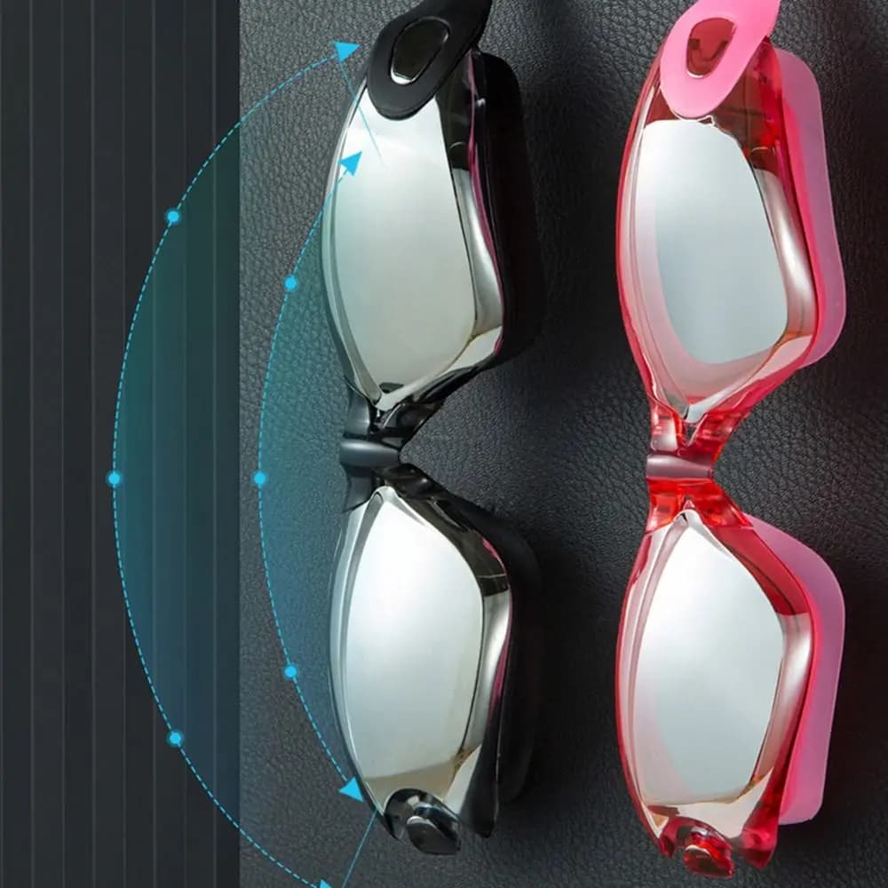 Adult Swimwear Anti-fog with nose clip and earplugs Adjustable Silicone Swimwear Sub Glasses with Soft UV Protection