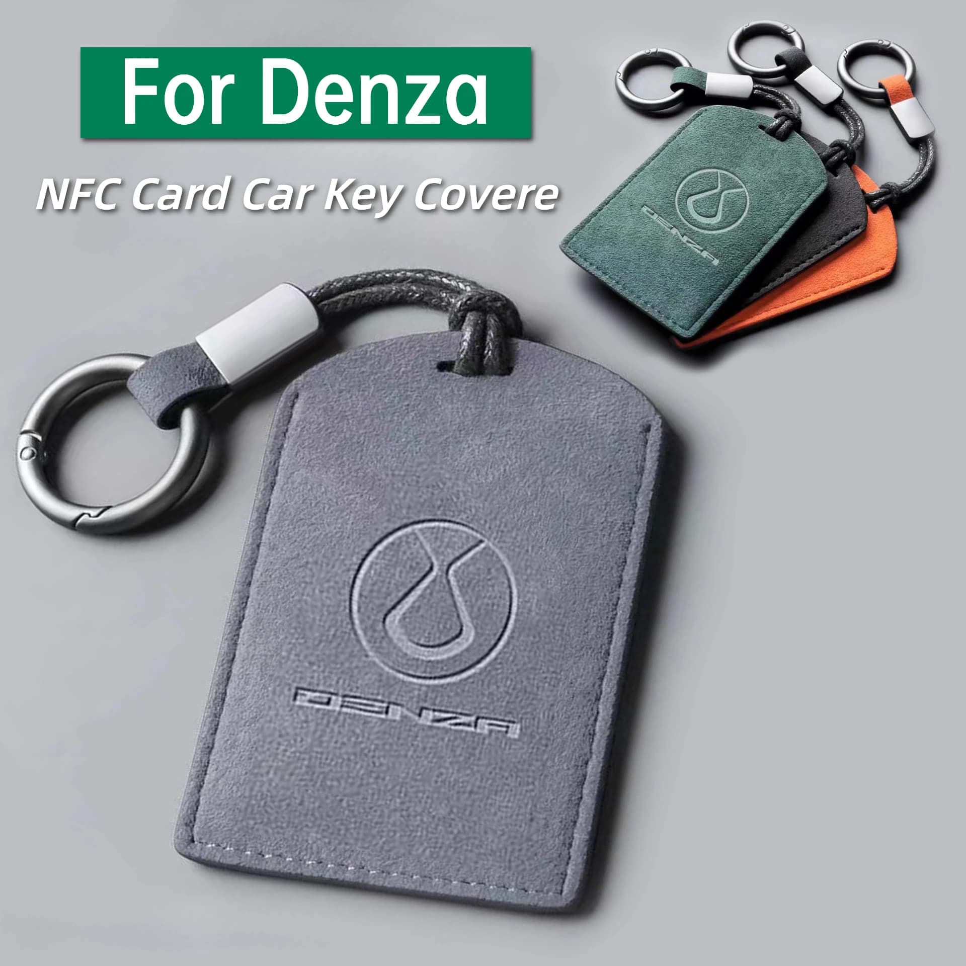 Per Denza Z9 N7 Chiave della carta NFC Custodia protettiva in pelle scamosciata Custodia morbida per chiave NFC in pelle scamosciata premium