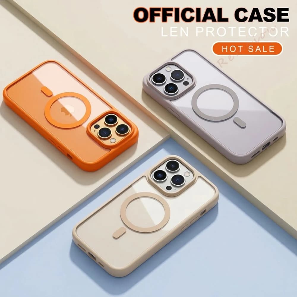 Custodia Magnetica Trasparente per iPhone 17E 16E 14 15 16 Plus 11 12 13 Pro Max Mini X XR XS MAX con Protezione di Ricarica Magsafe