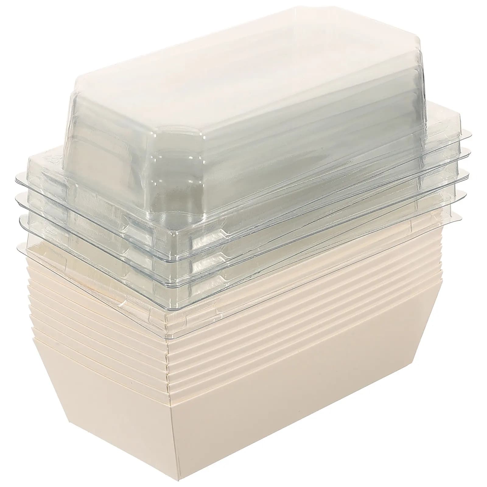 20 scatole per confezionare biscotti, scatole resistenti e riutilizzabili in carta con coperchio trasparente, scatole per confezionare torte, dolcetti da forno, contenitori per dessert per feste