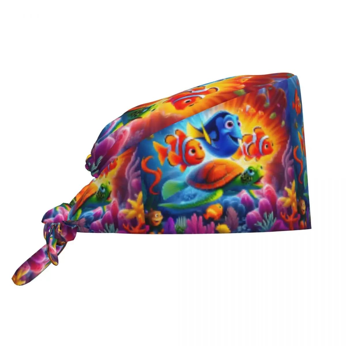Custom Adjustable Film Finding Nemo Working Hat Women Men Anime Kawaii Surgical Hat Scrub Nursing Doctor Surgeon Cap for Chef